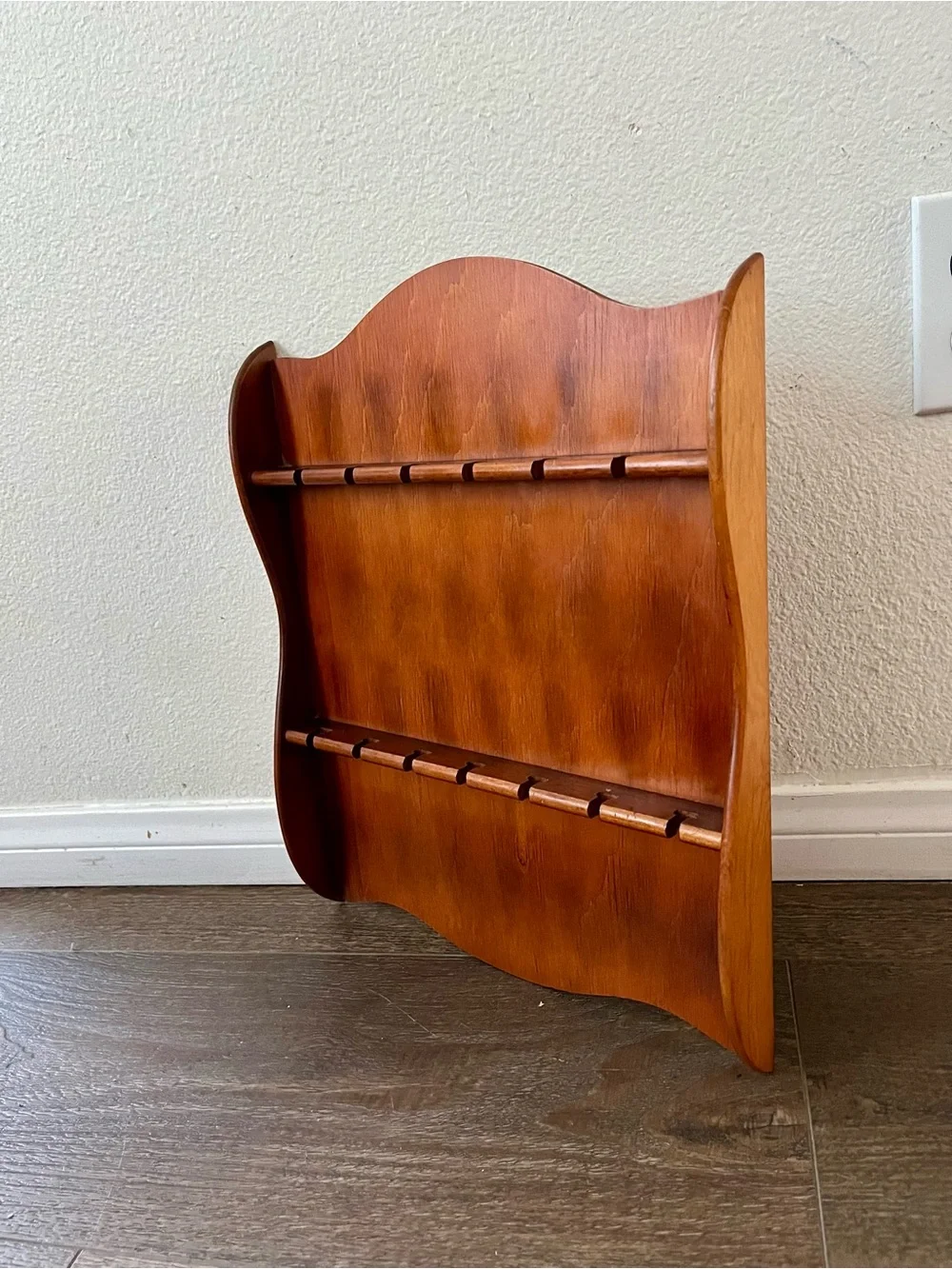 Wooden Wall mounted spoons rack 13/15 inches